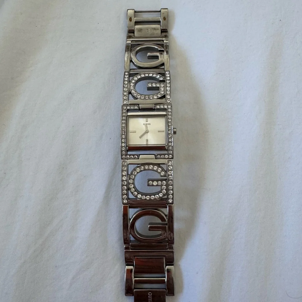Guess Women's Silver Watch with Crystal Accents - Picture 3 of 8